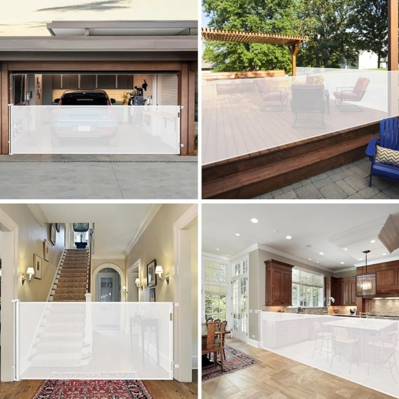 135" Wide x 42" Extra Tall Retractable Gate for Dogs Extra Wide - Picture 4 of 4